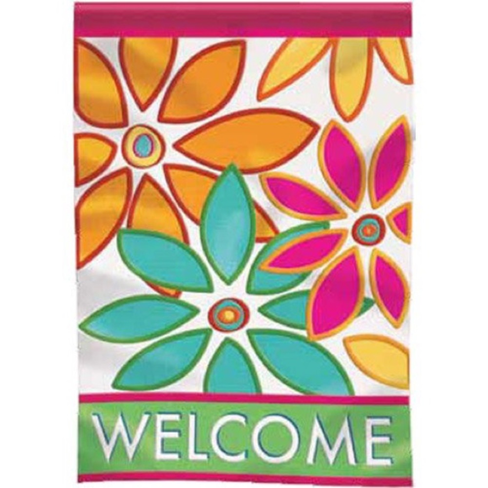 Carson Floral Welcome Flag